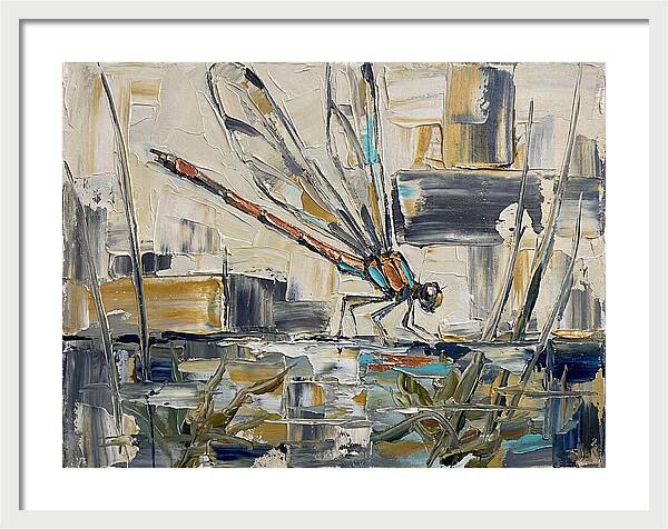 Damselfly In Abstract Harmony