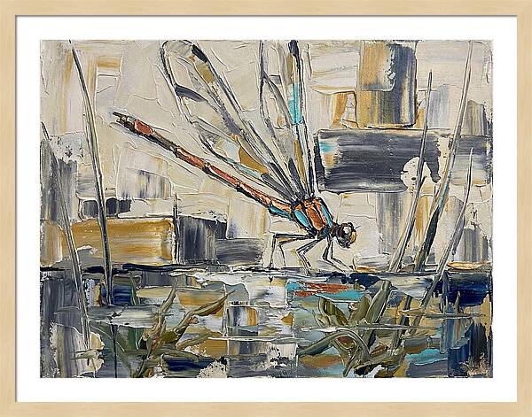 Damselfly In Abstract Harmony