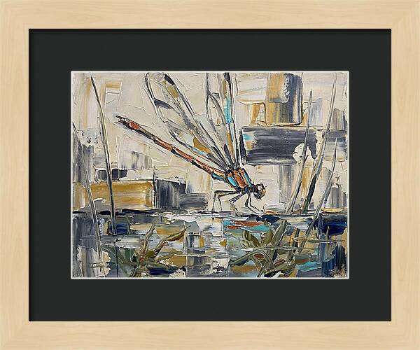 Damselfly In Abstract Harmony