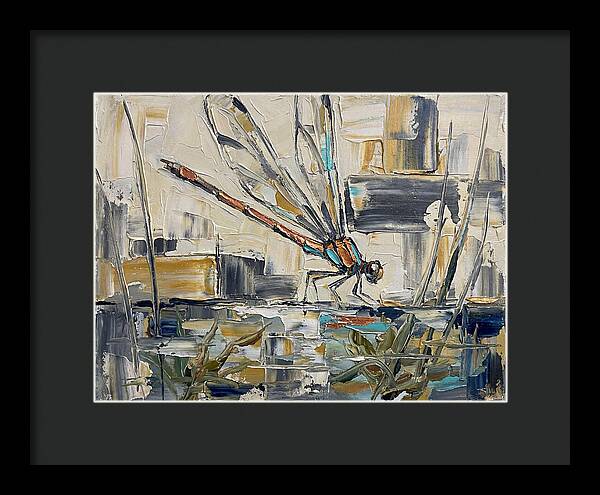 Damselfly In Abstract Harmony