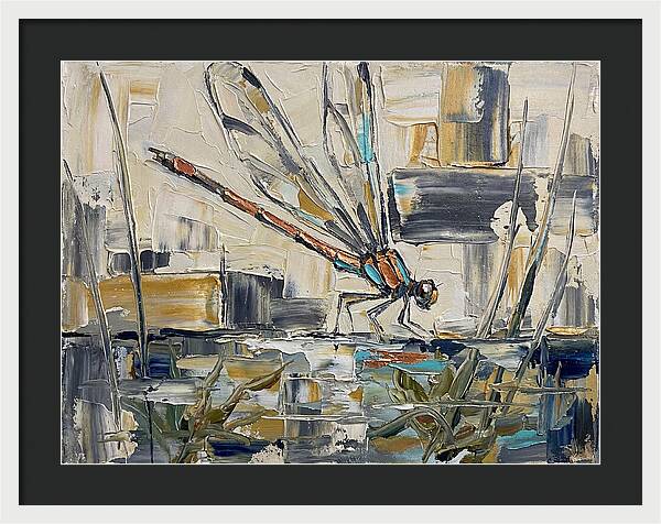 Damselfly In Abstract Harmony