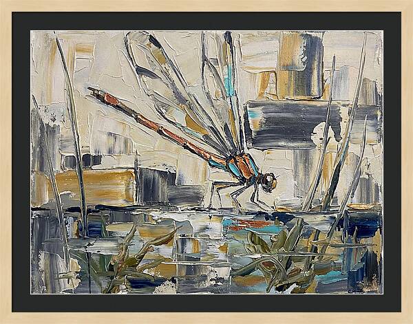 Damselfly In Abstract Harmony