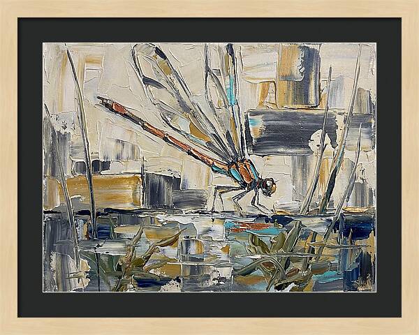 Damselfly In Abstract Harmony