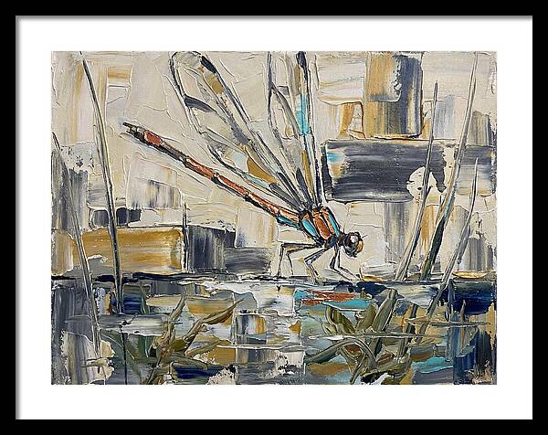 Damselfly In Abstract Harmony