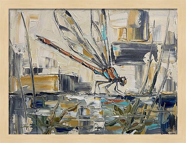 Damselfly In Abstract Harmony