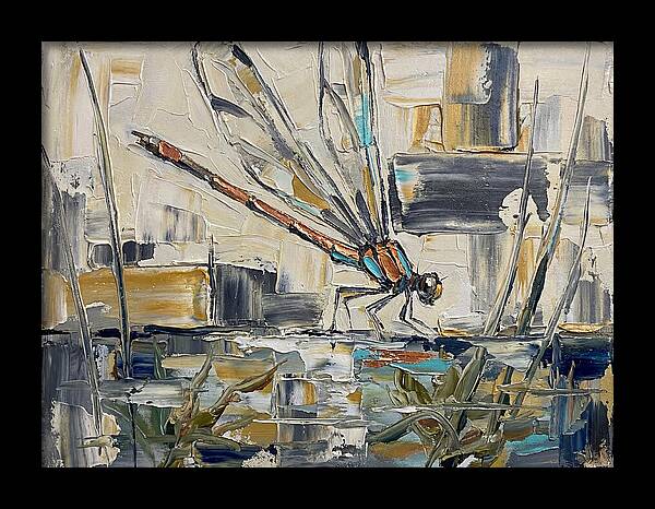 Damselfly In Abstract Harmony