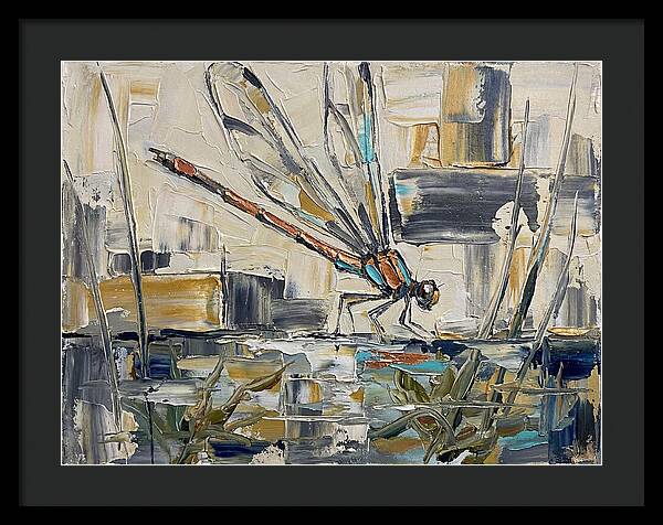 Damselfly In Abstract Harmony