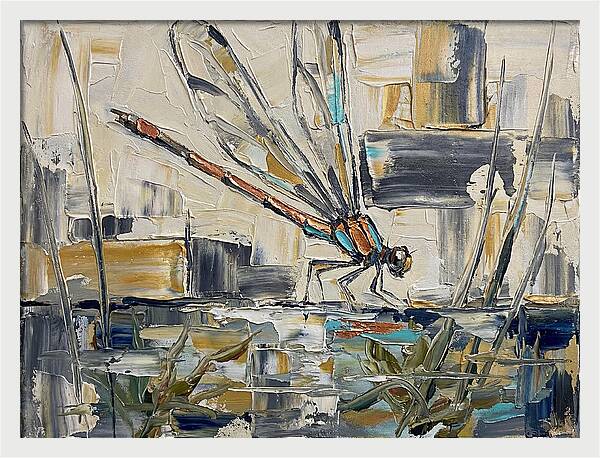 Damselfly In Abstract Harmony