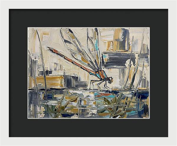 Damselfly In Abstract Harmony