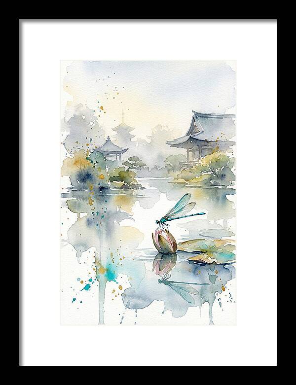Damselfly On Tranquil Water