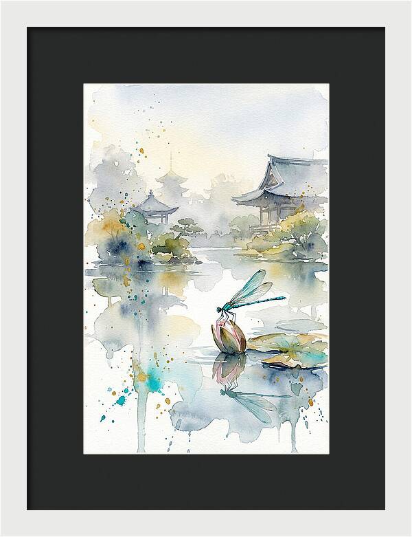 Damselfly On Tranquil Water