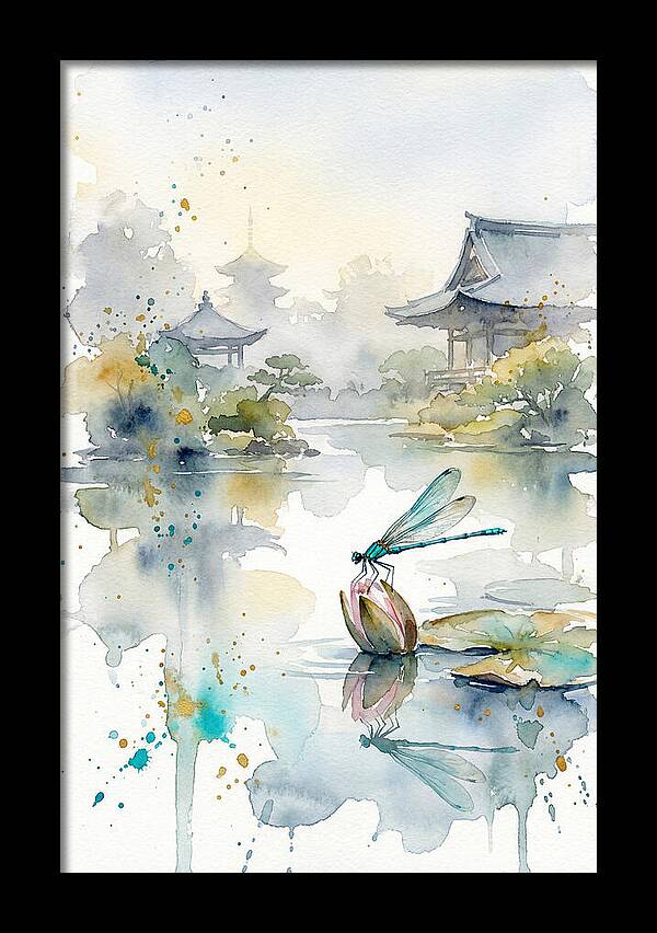 Damselfly On Tranquil Water