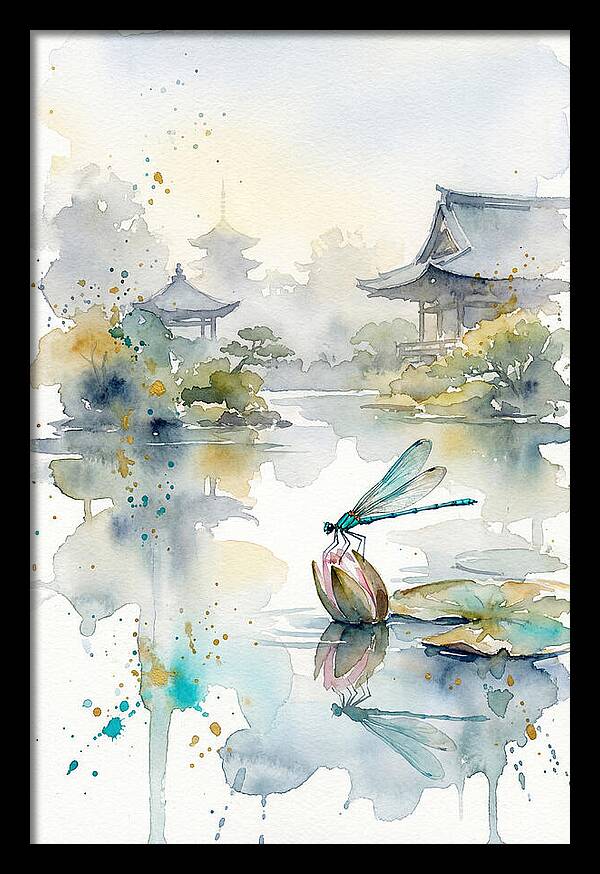 Damselfly On Tranquil Water