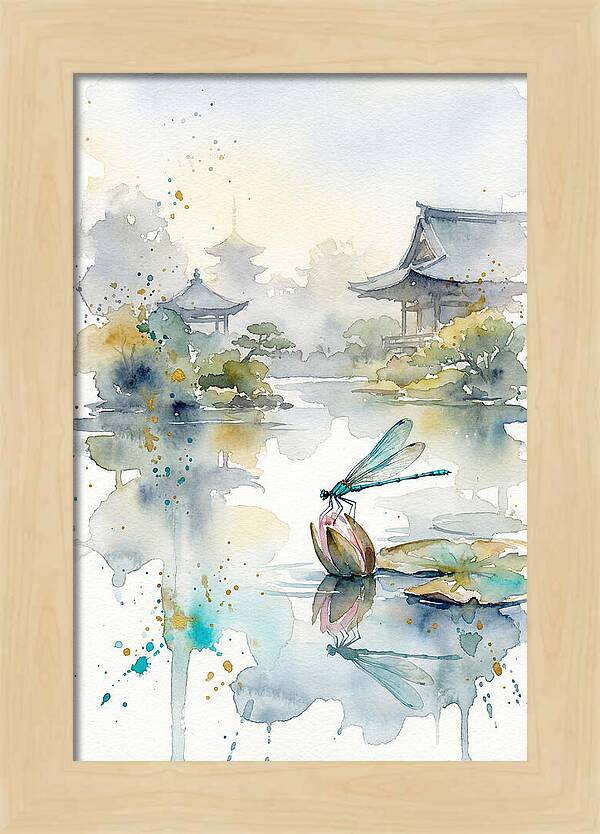 Damselfly On Tranquil Water