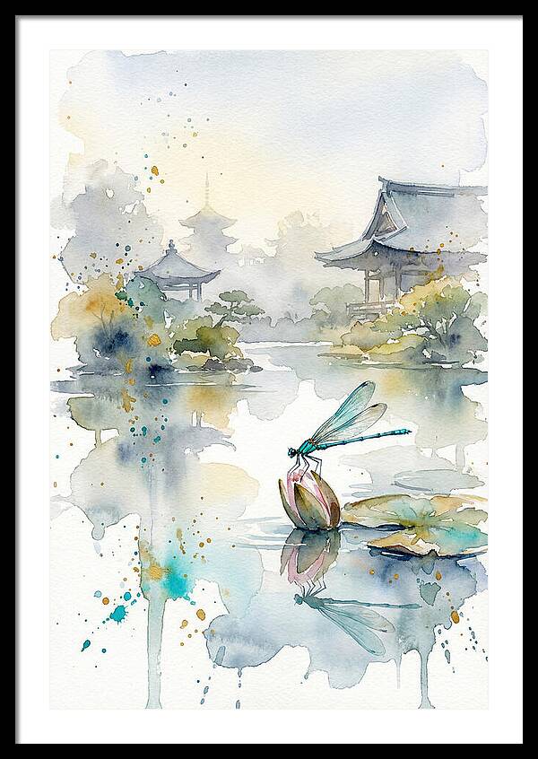Damselfly On Tranquil Water
