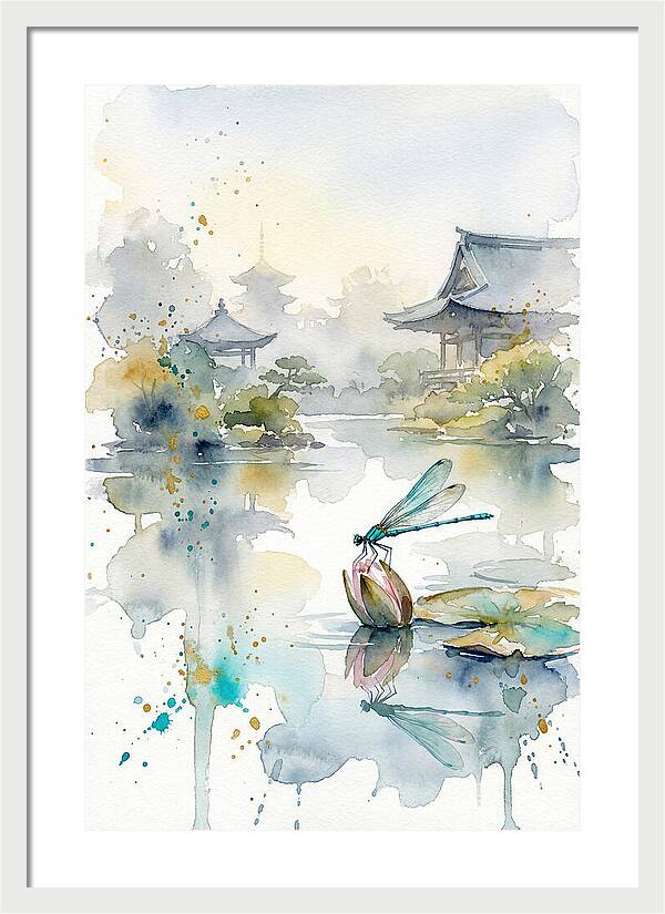 Damselfly On Tranquil Water