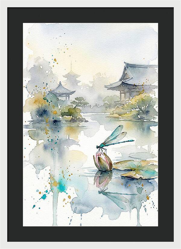 Damselfly On Tranquil Water