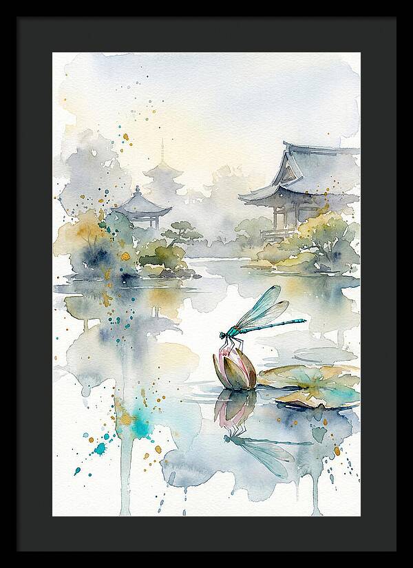 Damselfly On Tranquil Water