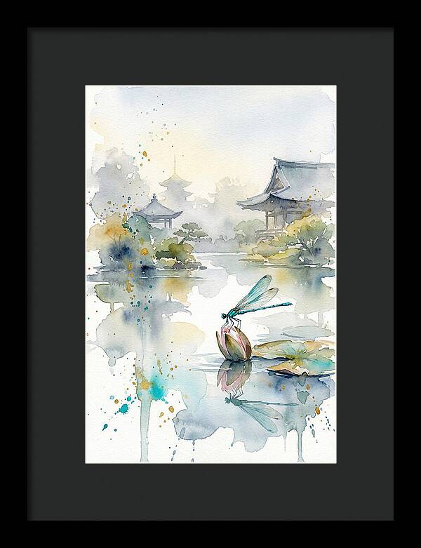 Damselfly On Tranquil Water