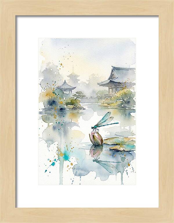 Damselfly On Tranquil Water