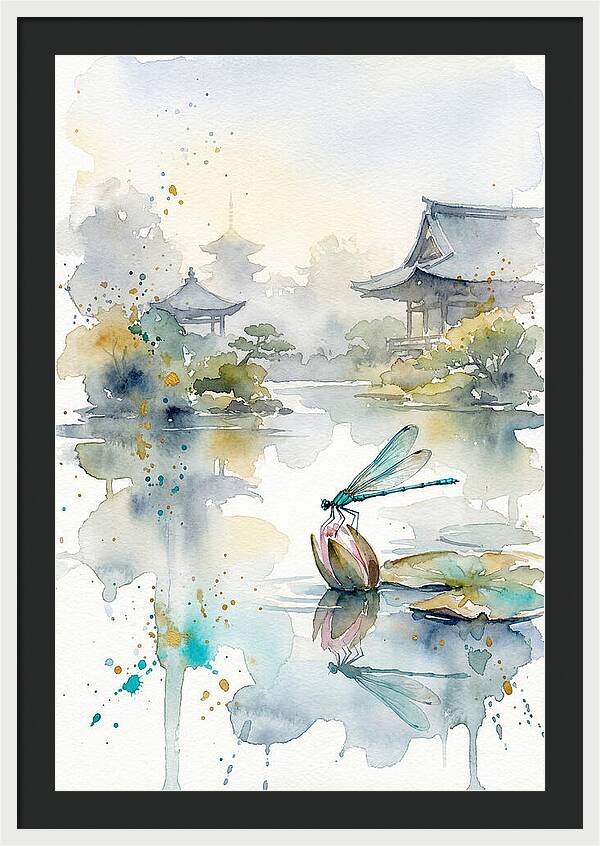 Damselfly On Tranquil Water
