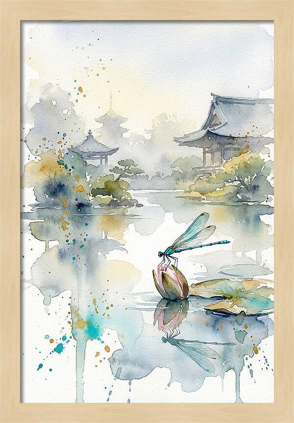 Damselfly On Tranquil Water