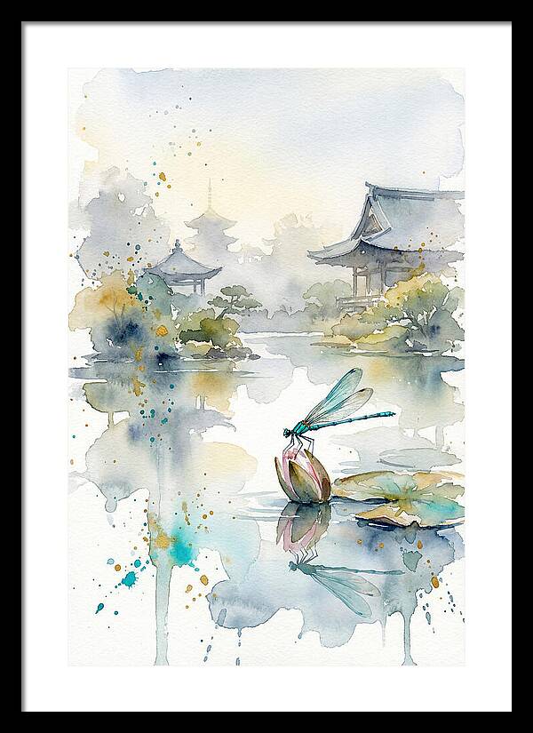 Damselfly On Tranquil Water