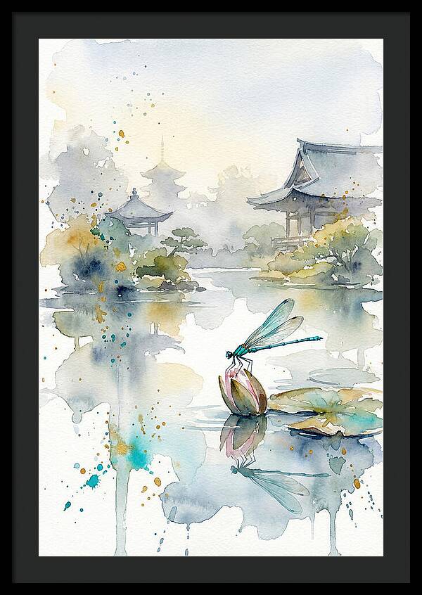 Damselfly On Tranquil Water