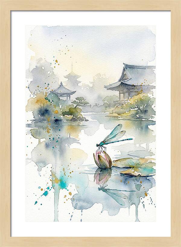 Damselfly On Tranquil Water