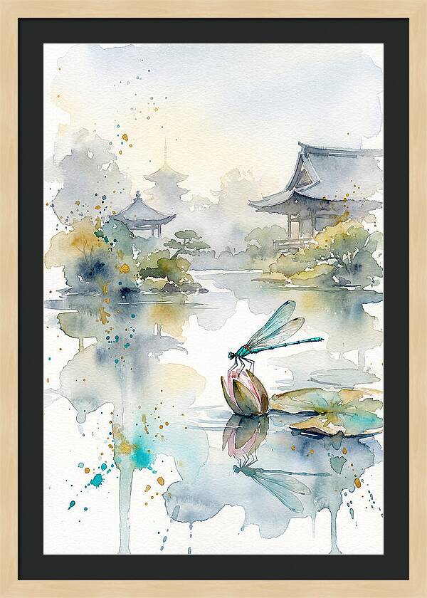 Damselfly On Tranquil Water