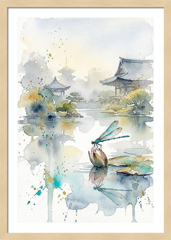 Damselfly On Tranquil Water