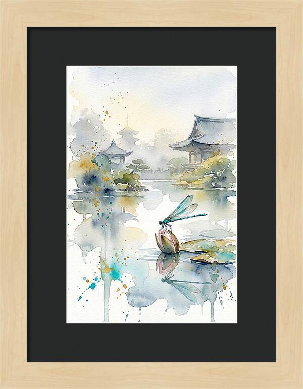 Damselfly On Tranquil Water