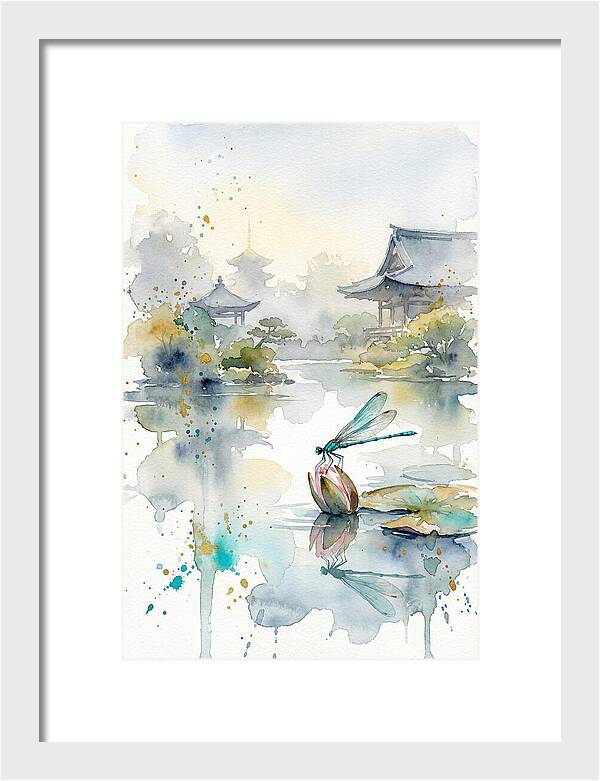 Damselfly On Tranquil Water