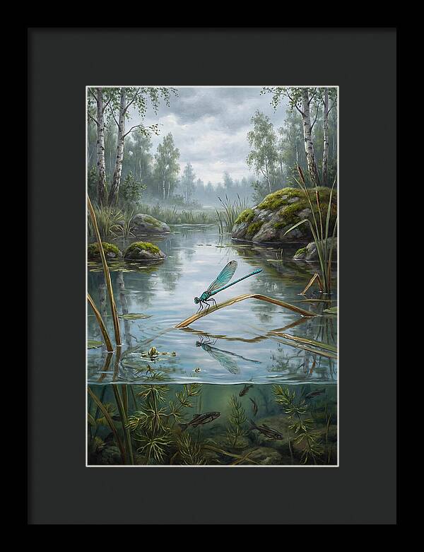 Damselfly On Tranquil Waters