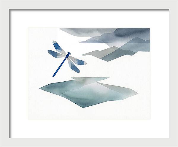 Damselfly Over Tranquil Waters