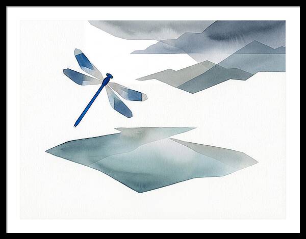 Damselfly Over Tranquil Waters