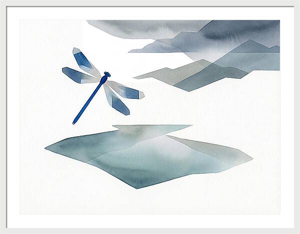 Damselfly Over Tranquil Waters