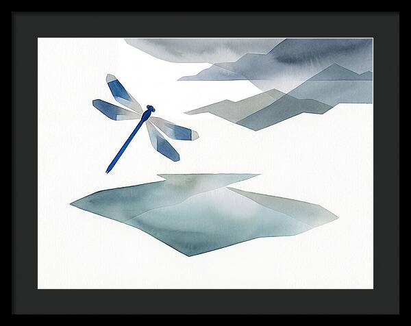 Damselfly Over Tranquil Waters
