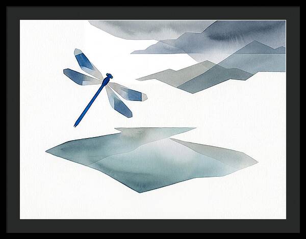 Damselfly Over Tranquil Waters