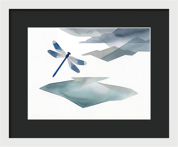 Damselfly Over Tranquil Waters