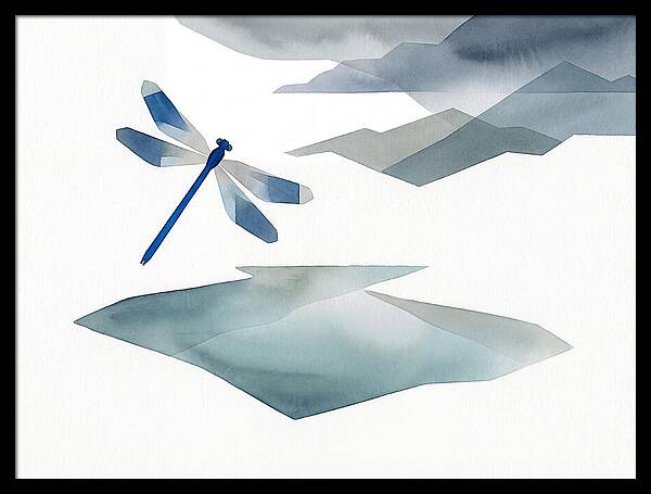 Damselfly Over Tranquil Waters