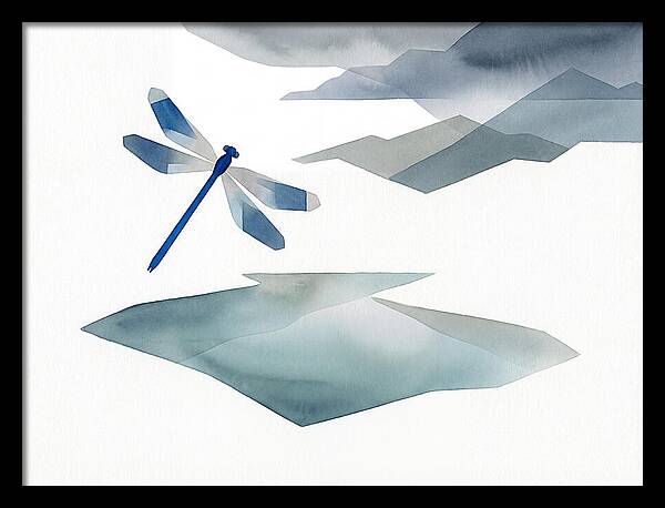Damselfly Over Tranquil Waters