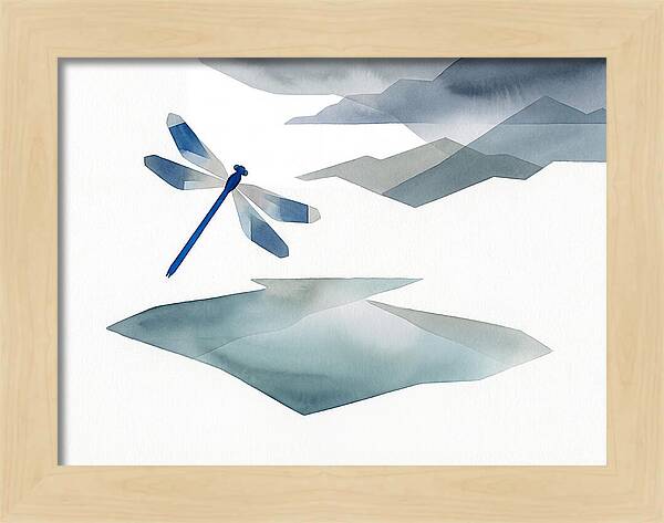 Damselfly Over Tranquil Waters