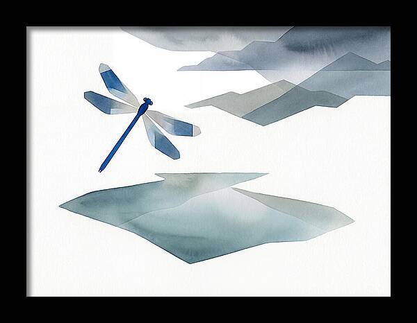 Damselfly Over Tranquil Waters