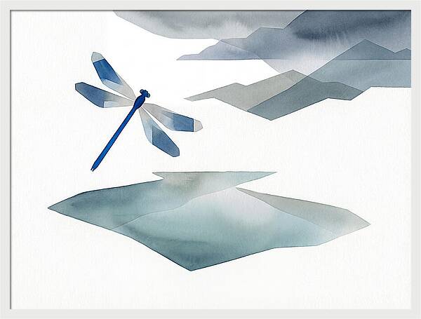 Damselfly Over Tranquil Waters
