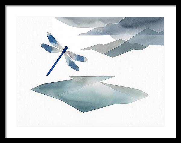 Damselfly Over Tranquil Waters