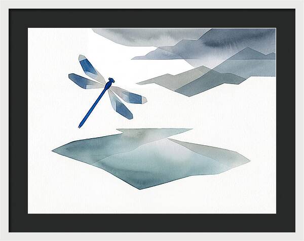 Damselfly Over Tranquil Waters