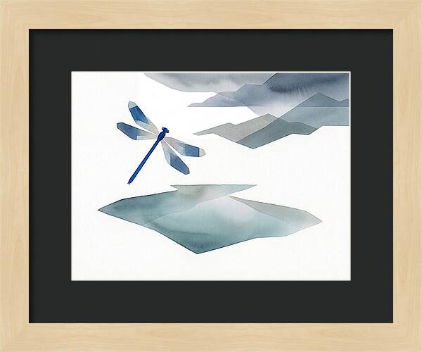 Damselfly Over Tranquil Waters
