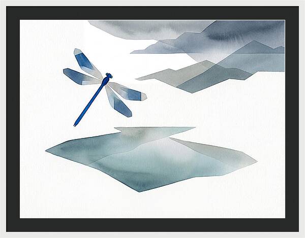 Damselfly Over Tranquil Waters