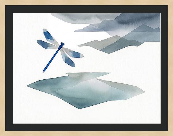 Damselfly Over Tranquil Waters